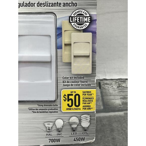 Legrand Pass & Seymour Wide Slide Dimmer Single Pole WSCL450TCCCV4. {3}. - Picture 5 of 13